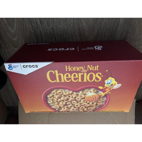 Crocs x Honey Nut Cherrios Classic Clog Sandal Junior 5 Womens 7 NEW NIB - Picture 4 of 6